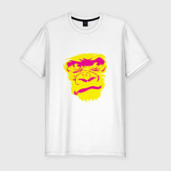 Мужская slim-футболка Gorilla face