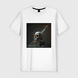 Футболка slim-fit Эпоха средневековья, цвет: белый