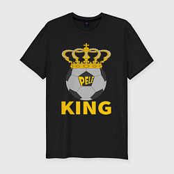 Мужская slim-футболка Пеле король футбола