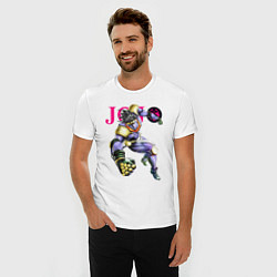 Футболка slim-fit Star Platinum stand of Jotaro Kujo - Jojo, цвет: белый — фото 2