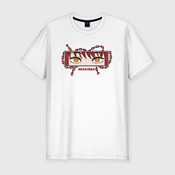 Футболка slim-fit Глаза Макимы и цепи, цвет: белый