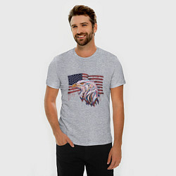 Футболка slim-fit American eagle, цвет: меланж — фото 2
