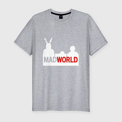 Футболка slim-fit Mad world, цвет: меланж