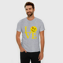 Футболка slim-fit Smile love, цвет: меланж — фото 2