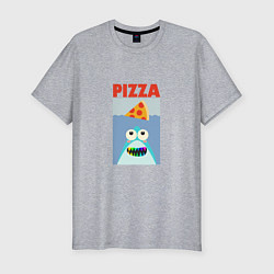 Футболка slim-fit Pizza jaws, цвет: меланж