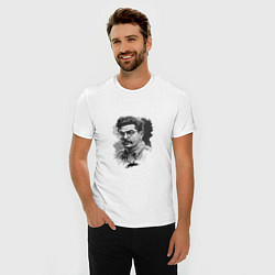 Футболка slim-fit Сталин в черно-белом исполнении, цвет: белый — фото 2
