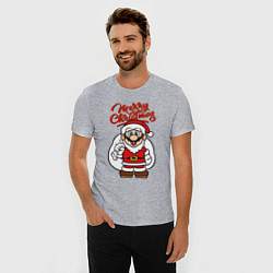 Футболка slim-fit Christmas Mario, цвет: меланж — фото 2