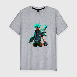 Футболка slim-fit Космический воин, цвет: меланж