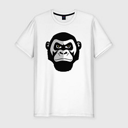 Футболка slim-fit Serious gorilla, цвет: белый