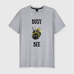 Футболка slim-fit Busy bee, цвет: меланж