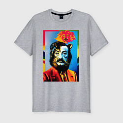 Футболка slim-fit Salvador Dali: Self Portrait, цвет: меланж