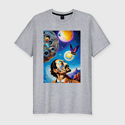 Мужская slim-футболка Salvador Dali: Butterfly Flight
