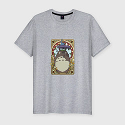 Футболка slim-fit Totoro card, цвет: меланж