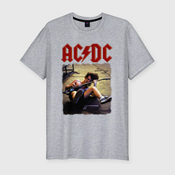 Футболка slim-fit AC DC Angus, цвет: меланж