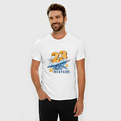 Футболка slim-fit 23 февраля ВВС, цвет: белый — фото 2