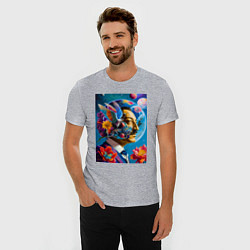 Футболка slim-fit Профиль Сальвадор Дали, цвет: меланж — фото 2