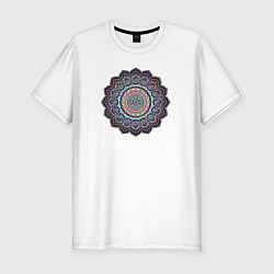 Футболка slim-fit Индийская Mandala, цвет: белый