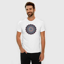 Футболка slim-fit Индийская Mandala, цвет: белый — фото 2