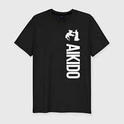 Футболка slim-fit Айкидо, цвет: черный