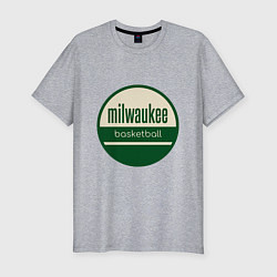 Футболка slim-fit Milwaukee basketball, цвет: меланж