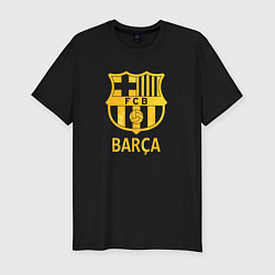 Футболка slim-fit Барселона золотой, цвет: черный