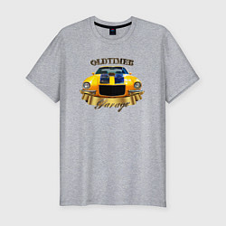 Футболка slim-fit Ретро автомобиль Chevrolet Camaro, цвет: меланж