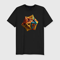 Мужская slim-футболка Геометрический многоугольник