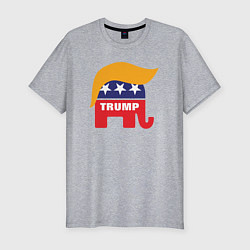 Футболка slim-fit Trump elephant, цвет: меланж