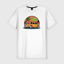 Футболка slim-fit My summer car art, цвет: белый