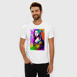 Футболка slim-fit Mona Lisa - Gioconda - pop art, цвет: белый — фото 2