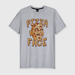 Футболка slim-fit Pizza face, цвет: меланж