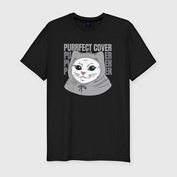 Футболка slim-fit Purrfect cover, цвет: черный