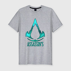 Мужская slim-футболка Assassins Creed art