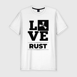 Мужская slim-футболка Rust love classic