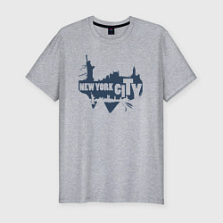 Мужская slim-футболка City New York