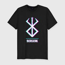 Футболка slim-fit Символ Berserk в стиле glitch, цвет: черный