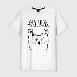 Мужская slim-футболка Sum41 - rock cat