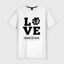 Мужская slim-футболка Gears of War love classic