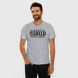 Футболка slim-fit Parental advisory, цвет: меланж — фото 2