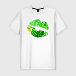 Футболка slim-fit Поцелуй лета, цвет: белый