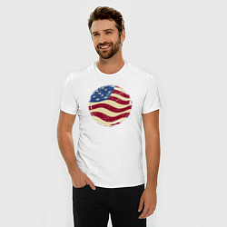Футболка slim-fit Flag USA, цвет: белый — фото 2