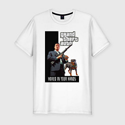 Футболка slim-fit GTA Майкл де Санта, цвет: белый