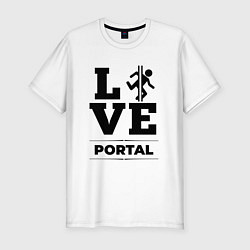 Мужская slim-футболка Portal love classic