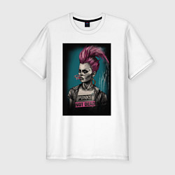 Футболка slim-fit Girl punk, цвет: белый