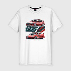 Мужская slim-футболка Mitsubishi Lancer Evolution IX V1