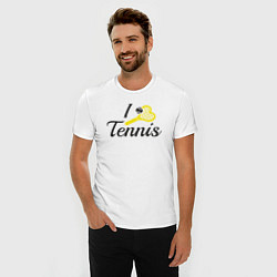 Футболка slim-fit Love tennis, цвет: белый — фото 2