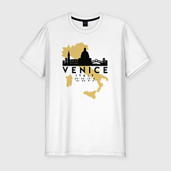 Мужская slim-футболка Итальянская Венеция