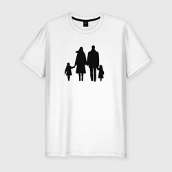 Футболка slim-fit Family силуэт, цвет: белый