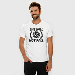 Футболка slim-fit She will not fall, цвет: белый — фото 2