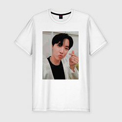 Футболка slim-fit BTS -J-hope-, цвет: белый